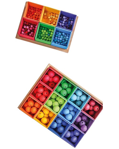 Grimm's Set 12 Scatoline Montessoriane - Arcobaleno - Legno Giochi Montessoriani