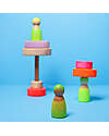 Grimm's Set 3 Amici in Legno - Neon Verde - Educativo e Divertente Giochi Montessoriani
