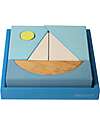 Grimm's Set Costruzioni Blu - Ispirato al Mare - Legno - 1+ anni Giochi Montessoriani