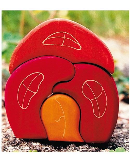 Grimm's Set Costruzioni in Legno Casetta dello Gnomo - 4 pezzi - Originale, divertente, educativo! Costruzioni in Legno