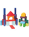 Grimm's Set Costruzioni in Legno Geo-Blocks - 30 pezzi - Inventa mille sculture colorate! Costruzioni in Legno