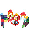 Grimm's Set Costruzioni in Legno Geo-Blocks - 60 pezzi - Inventa mille sculture colorate! Costruzioni in Legno