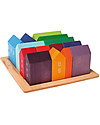 Grimm's Set Costruzioni in Legno Piccole Casette - 15 pezzi - Originale, divertente, educativo! Costruzioni in Legno