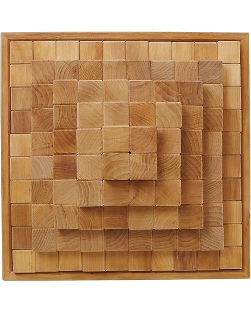 Grimm's Set Costruzioni in Legno Piramide - Large - Naturale - 100 Pezzi Costruzioni in Legno