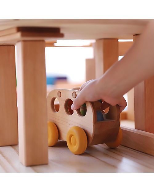 Grimm's Set Costruzioni in Legno Piramide - Large - Naturale - 100 Pezzi Costruzioni in Legno