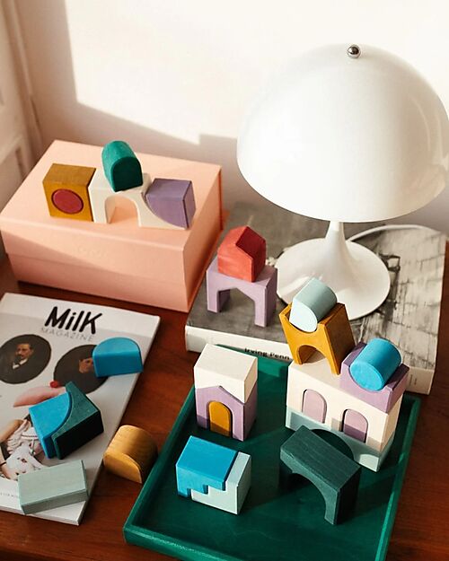 Grimm's Set Costruzioni Piccolo Floor - Multicolore - 1+ Anni Costruzioni in Legno