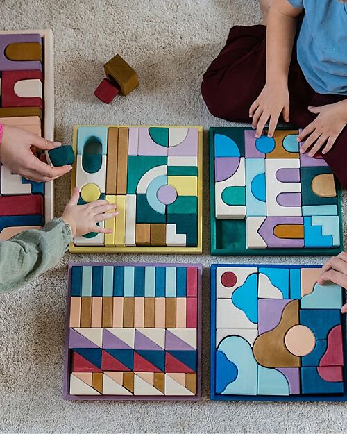 Grimm's Set Costruzioni Piccolo Floor - Multicolore - 1+ Anni Costruzioni in Legno