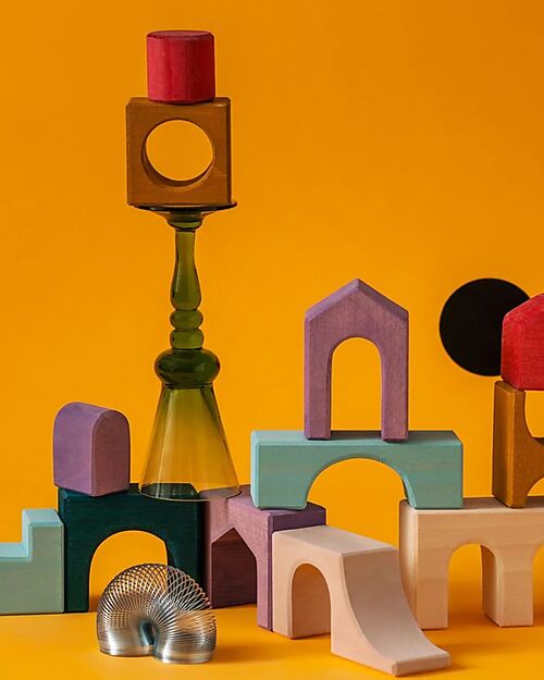 Grimm's Set Costruzioni Piccolo Floor - Multicolore - 1+ Anni Costruzioni in Legno