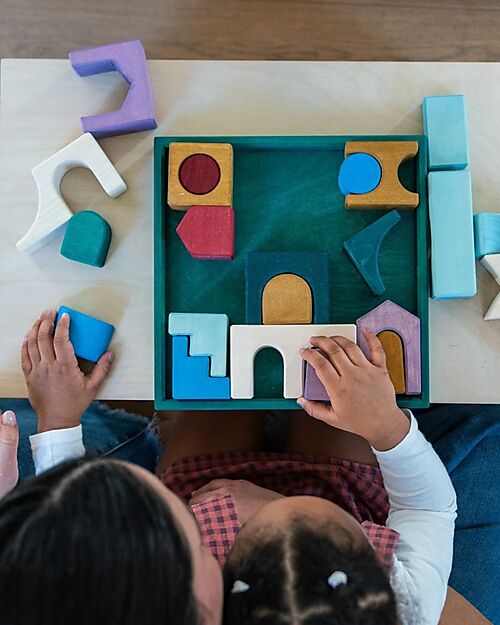 Grimm's Set Costruzioni Piccolo Floor - Multicolore - 1+ Anni Costruzioni in Legno