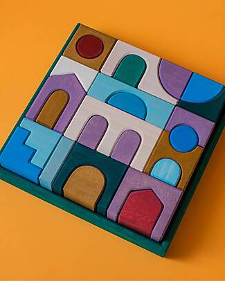 Grimm's Set Costruzioni Piccolo Floor - Multicolore - 1+ Anni Costruzioni in Legno