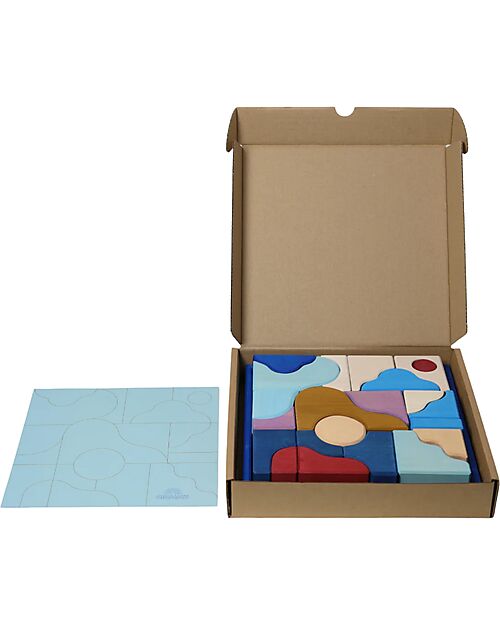 Grimm's Set Costruzioni Piccolo Wave - Multicolor - 1+ Anni Costruzioni in Legno