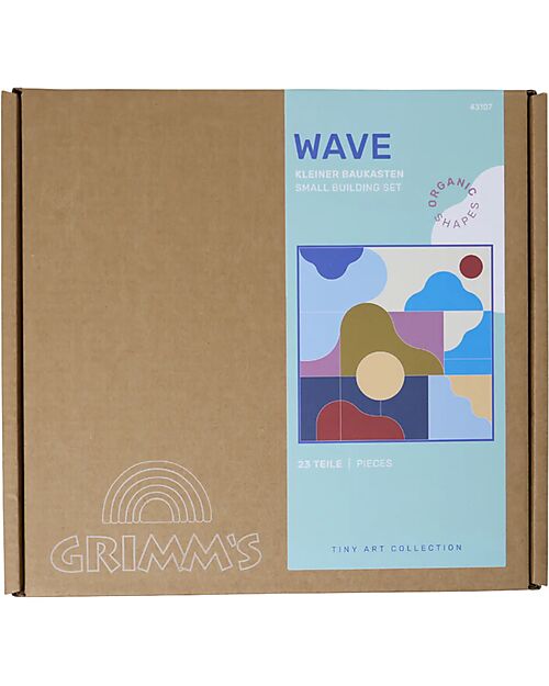 Grimm's Set Costruzioni Piccolo Wave - Multicolor - 1+ Anni Costruzioni in Legno