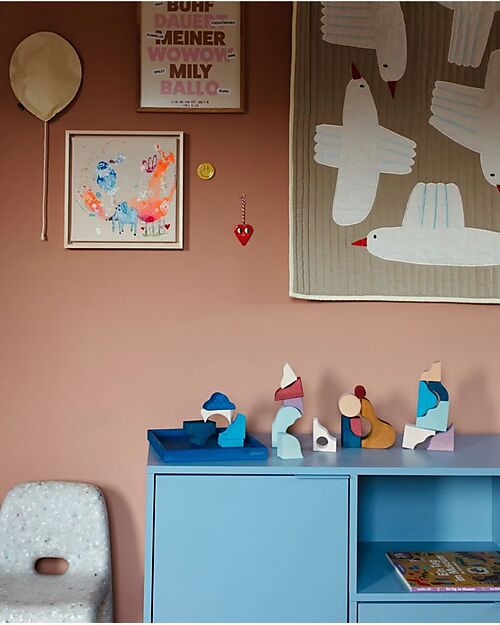 Grimm's Set Costruzioni Piccolo Wave - Multicolor - 1+ Anni Costruzioni in Legno