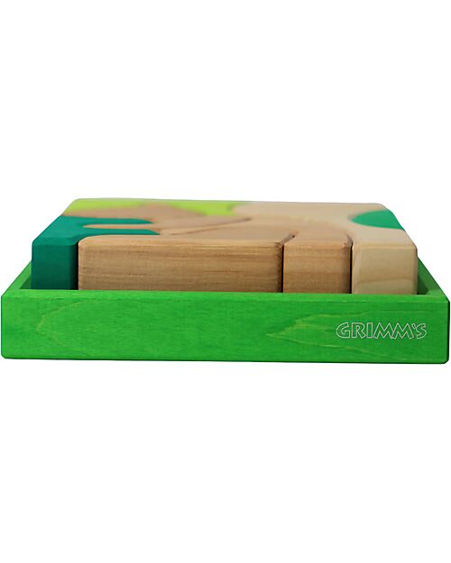 Grimm's Set Costruzioni Verde - Scoiattolo - Legno - 1+ anni Giochi Montessoriani