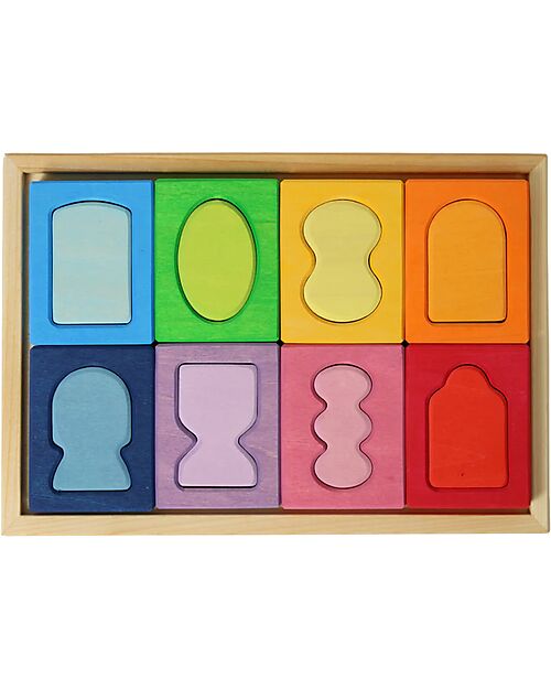 Grimm's Set Costruzioni Windows - Multicolore - Legno - 1+ anni Giochi Montessoriani