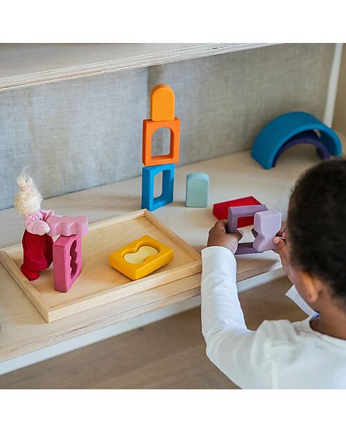 Grimm's Set Costruzioni Windows - Multicolore - Legno - 1+ anni Giochi Montessoriani