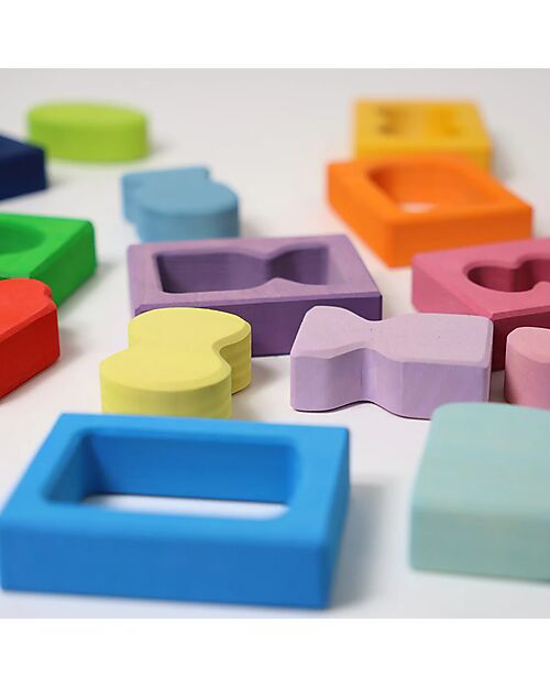 Grimm's Set Costruzioni Windows - Multicolore - Legno - 1+ anni Giochi Montessoriani