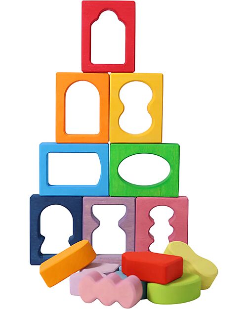 Grimm's Set Costruzioni Windows - Multicolore - Legno - 1+ anni Giochi Montessoriani