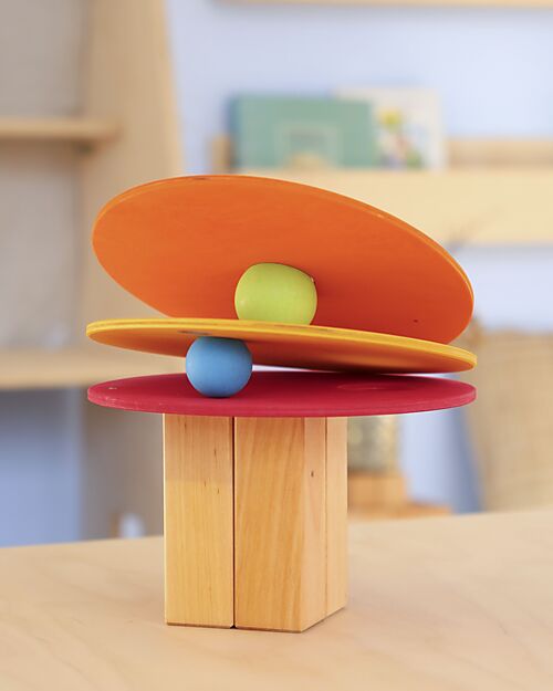 Grimm's Set Dischi Rotanti - Caldo Classico - Grimm's x Stapelstein Giochi di Equilibrio_