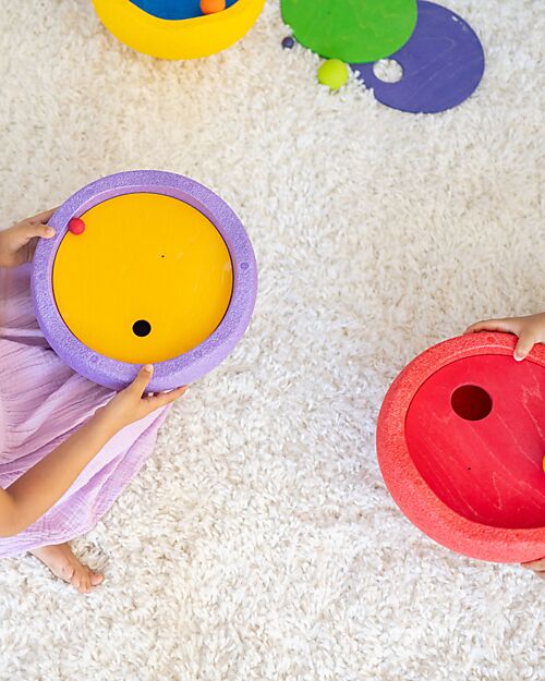 Grimm's Set Dischi Rotanti - Caldo Classico - Grimm's x Stapelstein Giochi di Equilibrio_