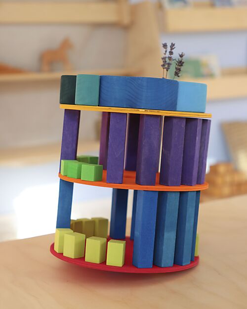 Grimm's Set Dischi Rotanti - Caldo Classico - Grimm's x Stapelstein Giochi di Equilibrio_