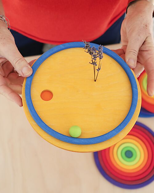 Grimm's Set Dischi Rotanti - Caldo Classico - Grimm's x Stapelstein Giochi di Equilibrio_