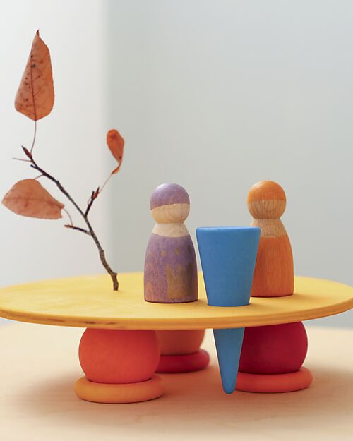 Grimm's Set Dischi Rotanti - Caldo Classico - Grimm's x Stapelstein Giochi di Equilibrio_