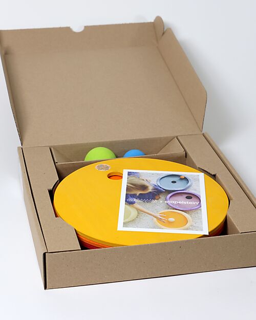 Grimm's Set Dischi Rotanti - Caldo Classico - Grimm's x Stapelstein Giochi di Equilibrio_