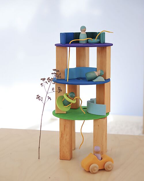 Grimm's Set Dischi Rotanti - Freddo Classico - Grimm's x Stapelstein Giochi di Equilibrio_