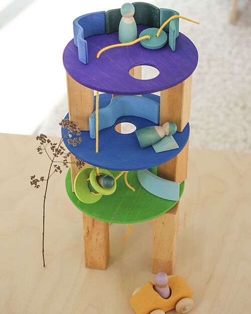 Grimm's Set Dischi Rotanti - Freddo Classico - Grimm's x Stapelstein Giochi di Equilibrio_