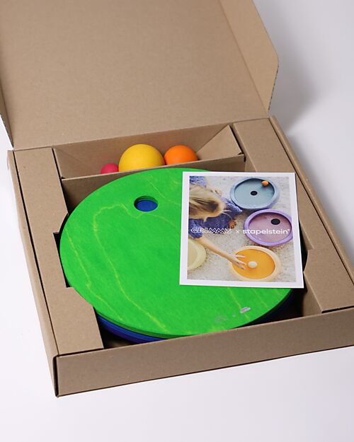 Grimm's Set Dischi Rotanti - Freddo Classico - Grimm's x Stapelstein Giochi di Equilibrio_