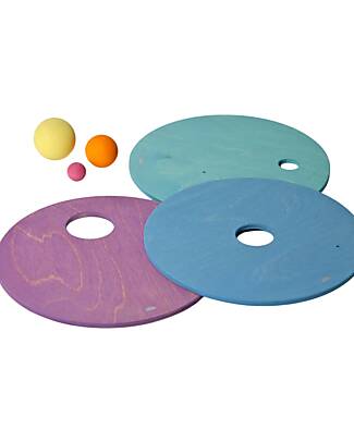 Grimm's Set Dischi Rotanti - Pastello Freddo - Grimm's x Stapelstein Giochi di Equilibrio_