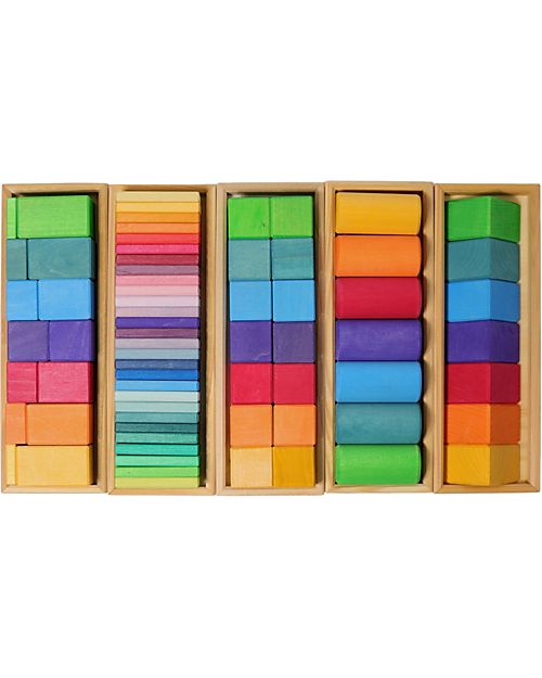 Grimm's Set Forme e Colori - Multicolor - Legno di Tiglio FSC Giochi Montessoriani