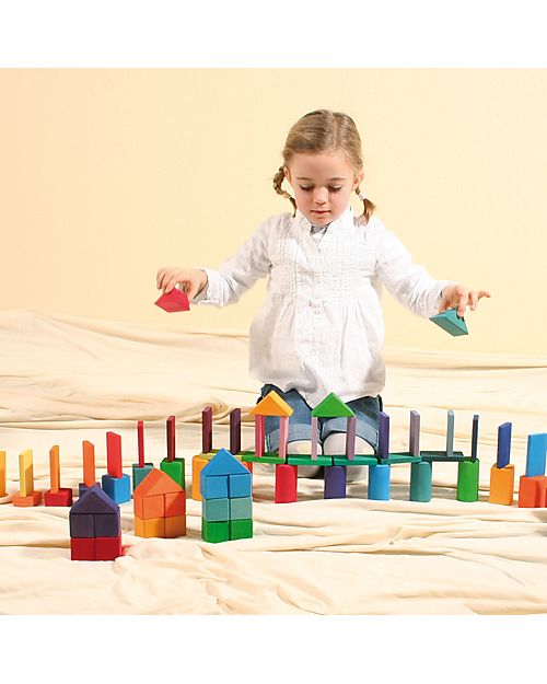 Grimm's Set Forme e Colori - Multicolor - Legno di Tiglio FSC Giochi Montessoriani