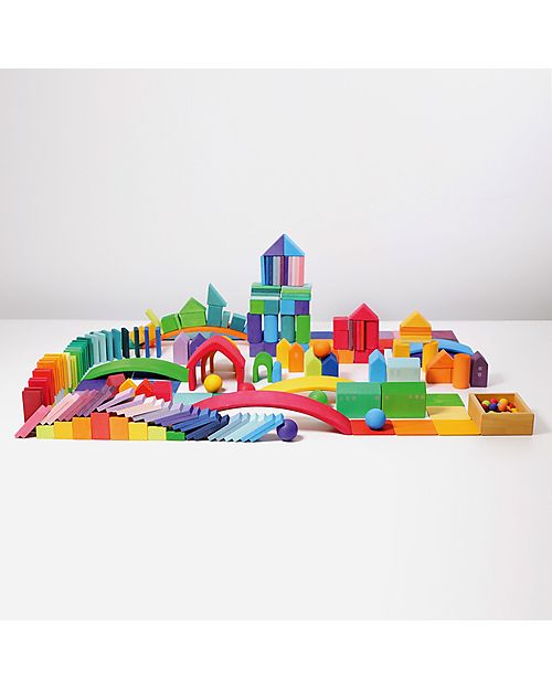 Grimm's Set Forme e Colori - Multicolor - Legno di Tiglio FSC Giochi Montessoriani