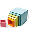 Grimm's Set Gioco Milleusi Quadrati in Legno, Colori Pastello - 6 Pazzi Giochi Montessoriani