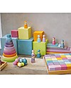 Grimm's Set Gioco Milleusi Quadrati in Legno, Colori Pastello - 6 Pazzi Giochi Montessoriani