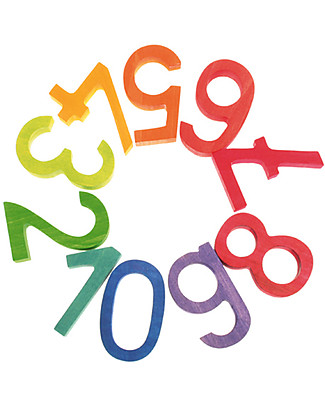 Grimm's Set Numeri, Arcobaleno - dallo 0 al 9 Attività Montessori