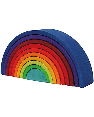 Grimm's Tunnel Arcobaleno - 10 pezzi - Scopri il Mondo dei Numeri! Construzioni In Legno