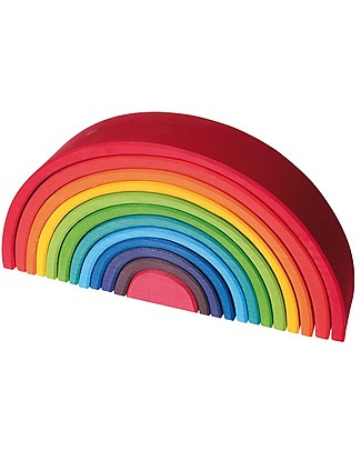 Grimm's Tunnel Arcobaleno - 12 pezzi - Grande, 38 cm Construzioni In Legno