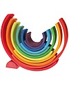 Grimm's Tunnel Arcobaleno - 12 pezzi - Grande, 38 cm Giochi Montessoriani