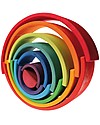 Grimm's Tunnel Arcobaleno - 12 pezzi - Grande, 38 cm Giochi Montessoriani