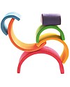 Grimm's Tunnel Arcobaleno, 6 Pezzi, Piccolo 10,5 cm Giochi Montessoriani