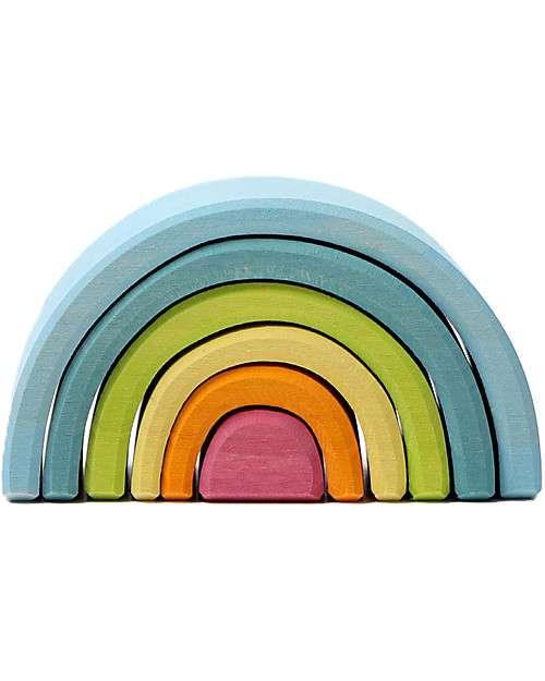 Grimm's Tunnel Arcobaleno -  Colori Pastello - 6 pezzi Giochi Montessoriani