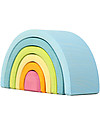 Grimm's Tunnel Arcobaleno -  Colori Pastello - 6 pezzi Giochi Montessoriani