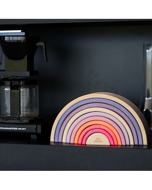 Grimm's Tunnel Arcobaleno - Neon Rosa - 10 pezzi - 14 cm Giochi Montessoriani