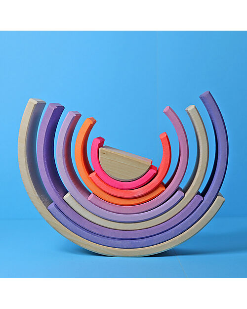 Grimm's Tunnel Arcobaleno - Neon Rosa - 10 pezzi - 14 cm Giochi Montessoriani