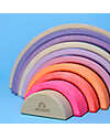 Grimm's Tunnel Arcobaleno - Neon Rosa - 10 pezzi - 14 cm Giochi Montessoriani