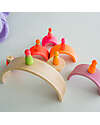 Grimm's Tunnel Arcobaleno - Neon Rosa - 10 pezzi - 14 cm Giochi Montessoriani