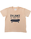 Growing Together T-Shirt Balance Is The Key  - Beige Castagno - Cotone Bio e Tinte Naturali T-shirt